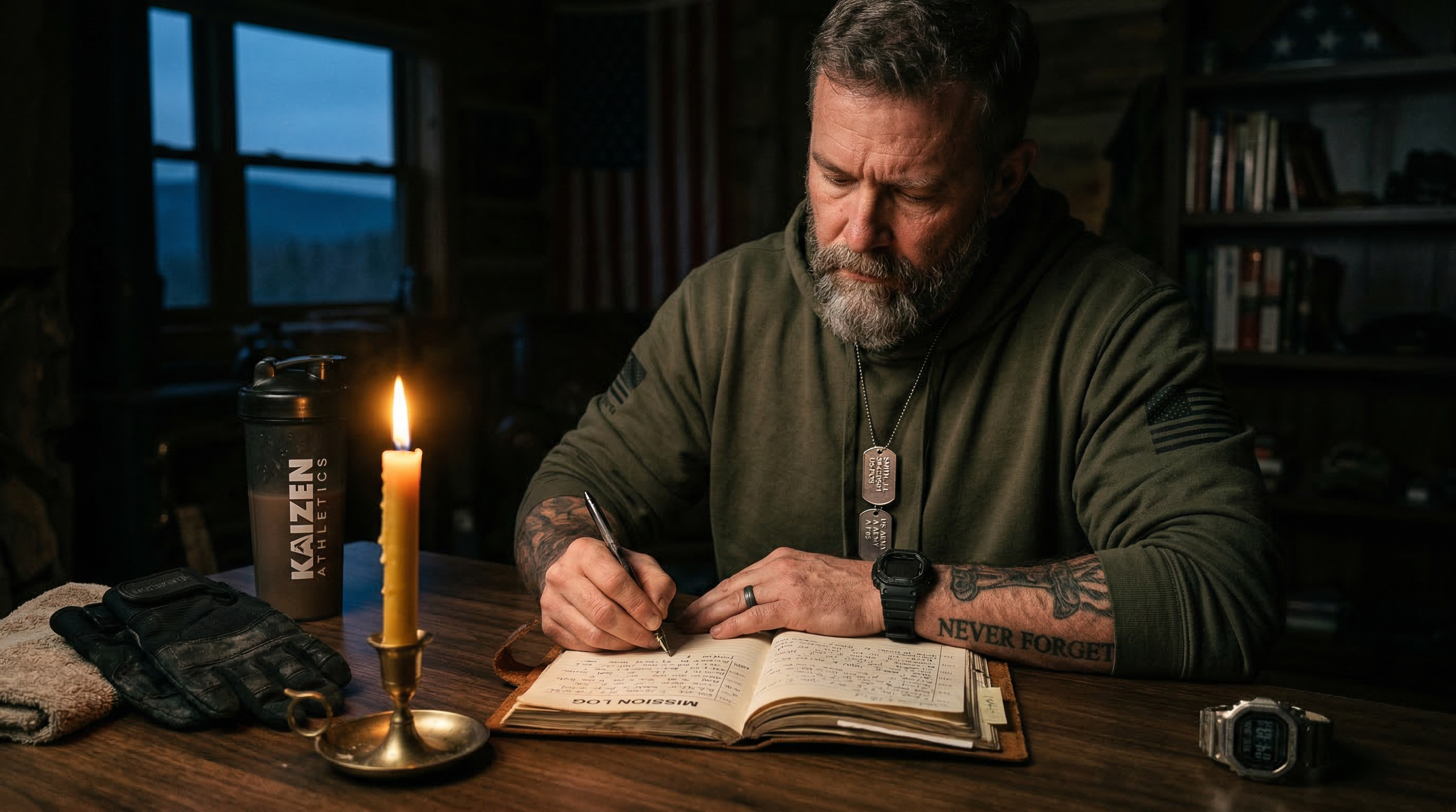 Veteran journaling before dawn — The Non-Negotiables