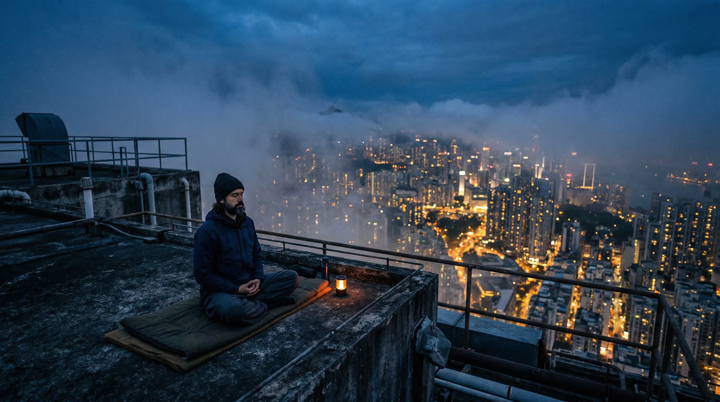 Rooftop meditation — mental discipline